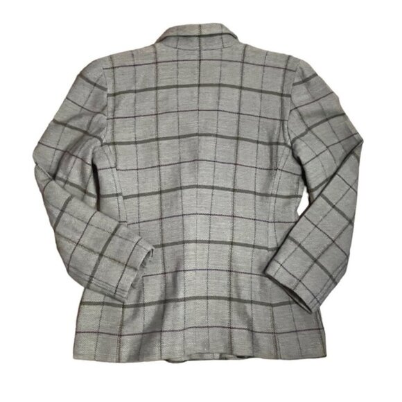 ESCADA Wool Double Breasted Plaid Blazer Jacket Women Size 38 (Medium) - Picture 2 of 11
